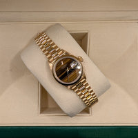 Rolex DateJust 26mm, Yellow Gold, Tigerseye Dial (Ref. 69178)