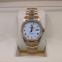 Rolex Day-Date 36mm, White Roman, Single Quick (Ref. 18038)