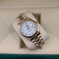 Rolex Day-Date 36mm, White Roman, Single Quick (Ref. 18038)