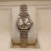 Rolex Ladies DateJust 28mm Two Tone, Champagne Roman (Ref. 279173)