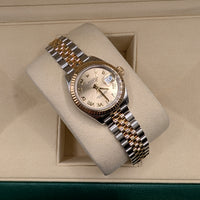 Rolex Ladies DateJust 28mm Two Tone, Champagne Roman (Ref. 279173)