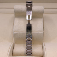 Rolex DateJust 31mm White Gold Bark Band, Blue Dial, Aftermarket Diamond Bezel (Ref. 68279)