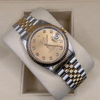 Rolex DateJust 36mm, Two Tone, Diamond Dial (Ref. 16233)