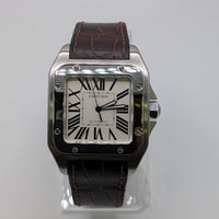 Cartier Santos 100 XL on Leather (Ref. 2656)