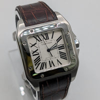 Cartier Santos 100 XL on Leather (Ref. 2656)