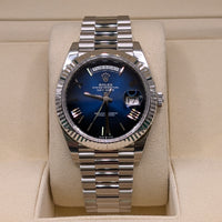 Rolex Day-Date 40mm Platinum, Blue Ombre Dial (Ref. 228236)