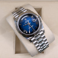 Rolex Day-Date 40mm Platinum, Blue Ombre Dial (Ref. 228236)