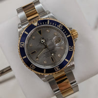 Rolex Submariner Two Tone, Serti Sapphire Dial (Ref. 16613LB)