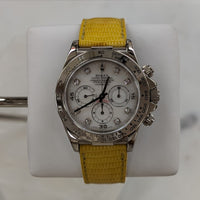 Rolex Daytona White Gold, Yellow Beach Strap, MOP Dial (Ref. 16519)