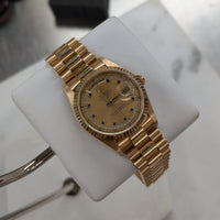 Rolex Day-Date 36mm, Champagne String Diamond Dial with Sapphire (Ref. 18238)