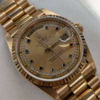Rolex Day-Date 36mm, Champagne String Diamond Dial with Sapphire (Ref. 18238)