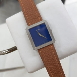 Piaget Vintage Lapis Dial, 18k White Gold (Ref. 9154)