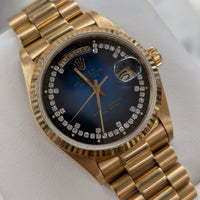 Rolex Day-Date 36mm, Blue Vignette String Diamond Dial (Ref. 18038)