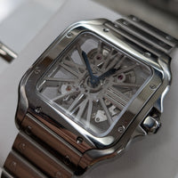 Cartier Santos "Skeleton" Stainless Steel (Ref. WHSA0015)
