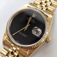 Rolex DateJust 36mm with Onyx Black Dial, Gold Jubilee (Ref. 16018)