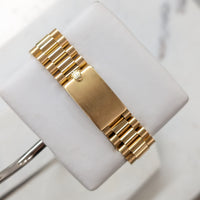 Rolex DateJust 36mm Malachite Dial on President, 18k Gold (Ref. 1601)