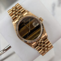 Rolex DateJust, Tigers Eye Dial, 18k Yellow Gold on Jubilee (Ref. 16018)