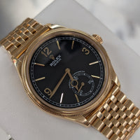 Rolex 1908, Settimo Bracelet, Yellow Gold, Black Dial (Ref. 52508)