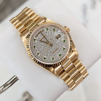 Rolex Day-Date, XL Pave Emerald Dial (Ref. 18238)