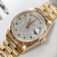 Rolex Day-Date, XL Pave Emerald Dial (Ref. 18238)