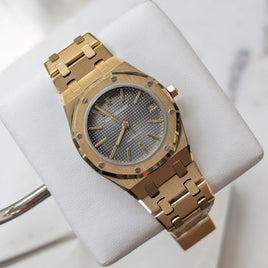 Audemars Piguet Royal Oak, Grey Dial, 18k Yellow Gold (Ref. 4100BA)