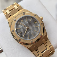 Audemars Piguet Royal Oak, Grey Dial, 18k Yellow Gold (Ref. 4100BA)
