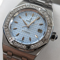 Audemars Piguet Lady Royal Oak Ice Blue Dial, Diamond Bezel (Ref. 77321ST)