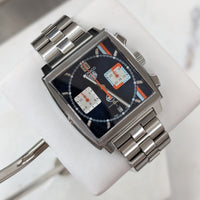 Tag Heuer Monaco x Gulf Automatic Chronograph, Metal Strap (Ref. CBL2115.FC6494)
