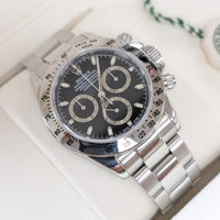 Rolex Cosmograph Daytona, Black Dial Steel Bezel (Ref. 116520)