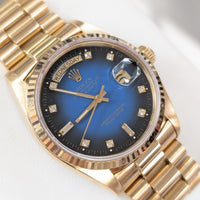 Rolex Day-Date 36mm, Blue Vignette Diamond Dial (Ref. 18038)