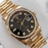 Rolex Day-Date 36mm, Black Diamond Dial (Ref. 118238)