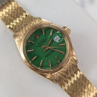 Rolex DateJust 26mm, Green Stella Dial, Mesh Bracelet (Ref. 6904)