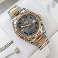 Rolex DateJust 41mm, Two Tone Yellow Gold, "Wimbledon" Dial (Ref. 116333)