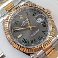 Rolex DateJust 41mm, Two Tone Yellow Gold, "Wimbledon" Dial (Ref. 116333)