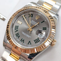 Rolex DateJust 41mm, Two Tone Yellow Gold, "Wimbledon" Dial (Ref. 116333)